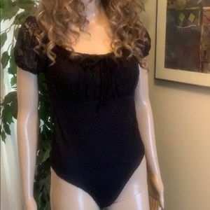 Bodysuit Ladies lace lined Sz med